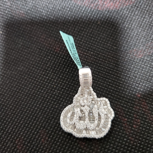 3.49 CTW VVS Moissanite Allah Pendant 925 Sterling Silver